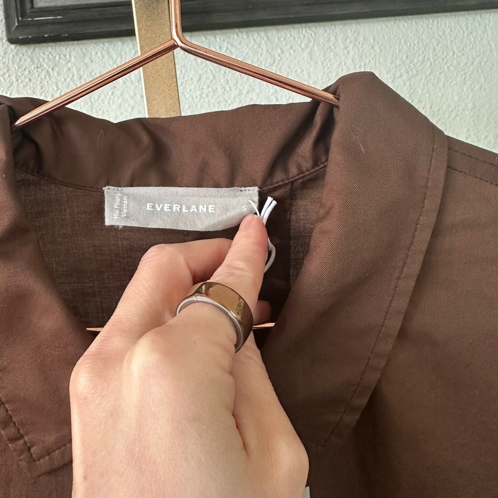 Everlane | Chestnut Brown Boxy PJ Top - Picture 5 of 10